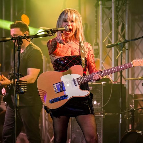 band playing on stage