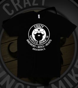 crazy uncle mikes logo tshirt black