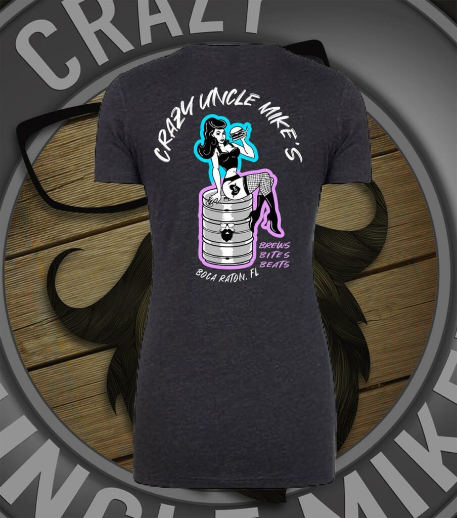 womens tshirt with keg girl
